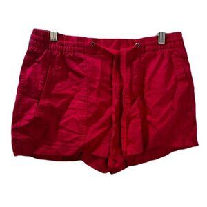 Gap Womens Red Drawstring‎ Elastic Waist Cotton Shorts Size M